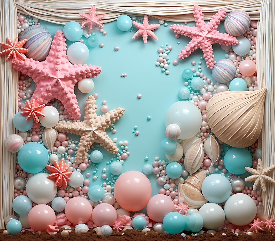 Free Share Oceanic Balloon Decor Backdrops – Ocean Colors For Underwater Party