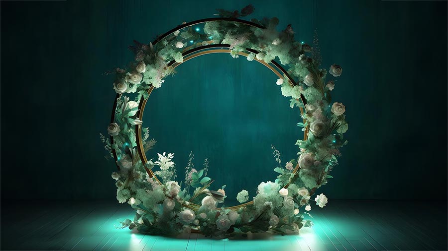 Free Sharing 24 Beautiful 3D Design Wreaths for Wedding Photo Collage (JPG)