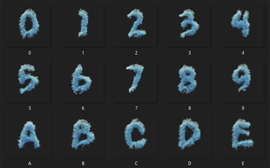 Free Sharing 3D Cloud Style Letter Set With 3 Color Versions (PNG)