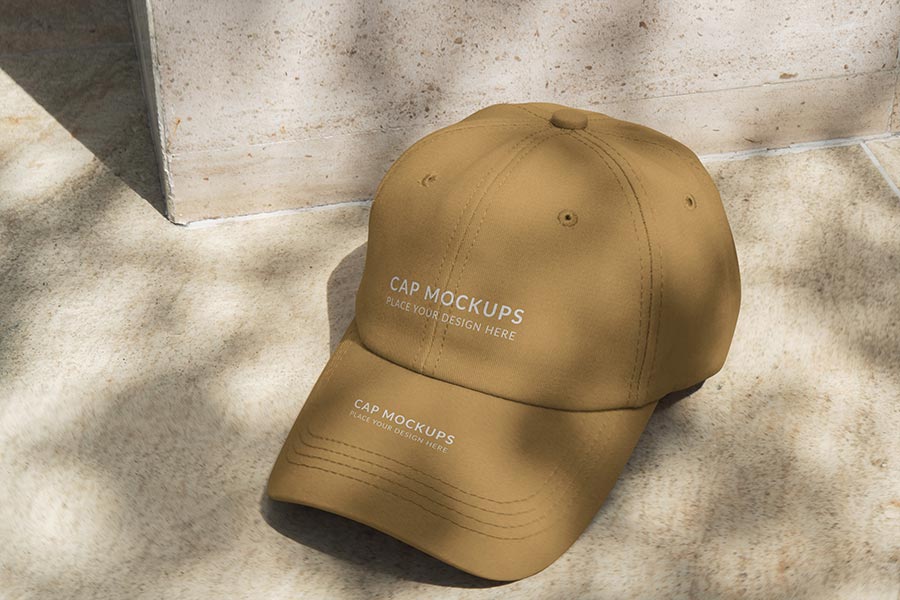 Instructions for downloading free beautiful baseball cap mockups