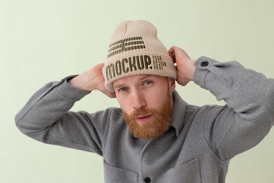 Share Free Download Extremely Beautiful, High Quality Winter Wool Hat Mockups