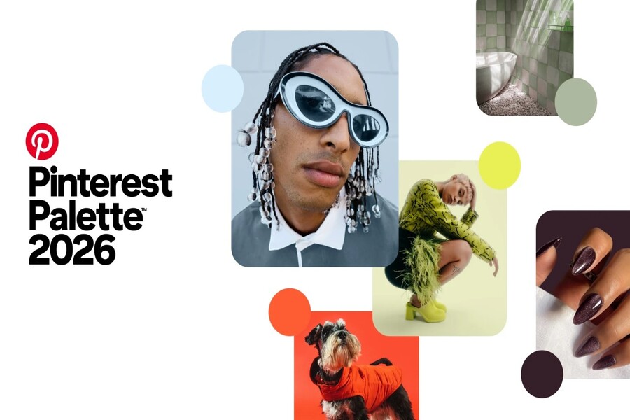 Pinterest predicts that color palettes will dominate in 2026.