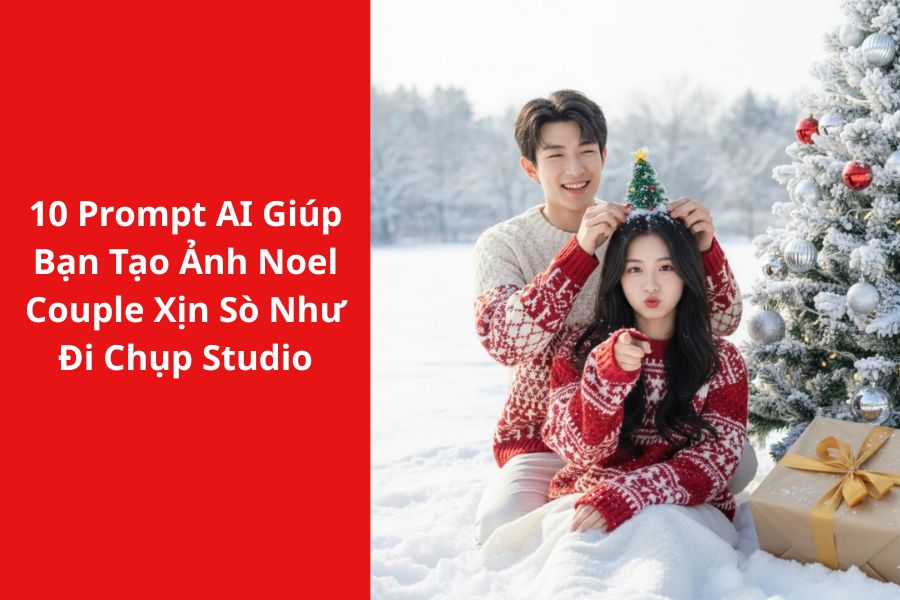 10 AI Prompts to Help You Create Stunning Christmas Couple Photos Like a Professional Studio Shoot