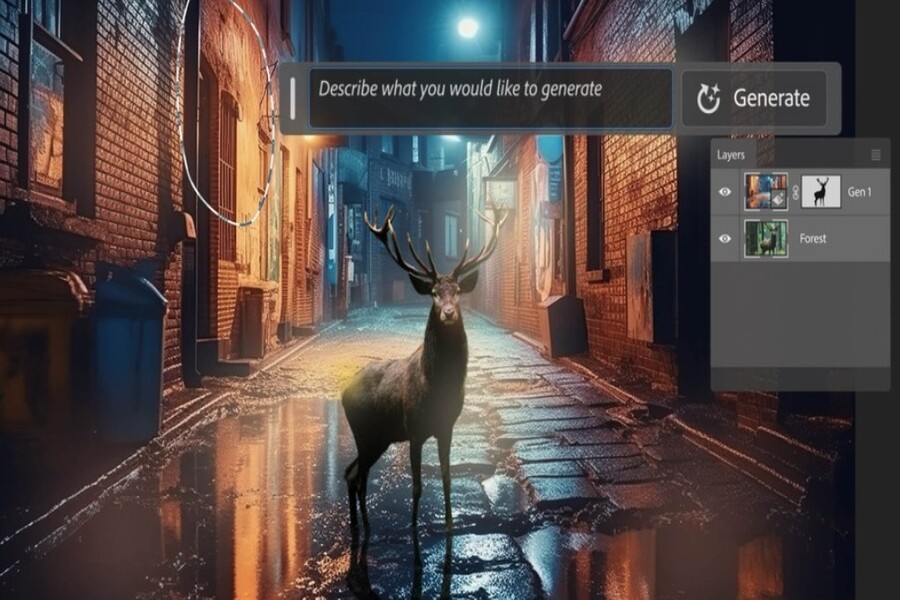 Discover the power of AI in Photoshop: Create images with just a few clicks.