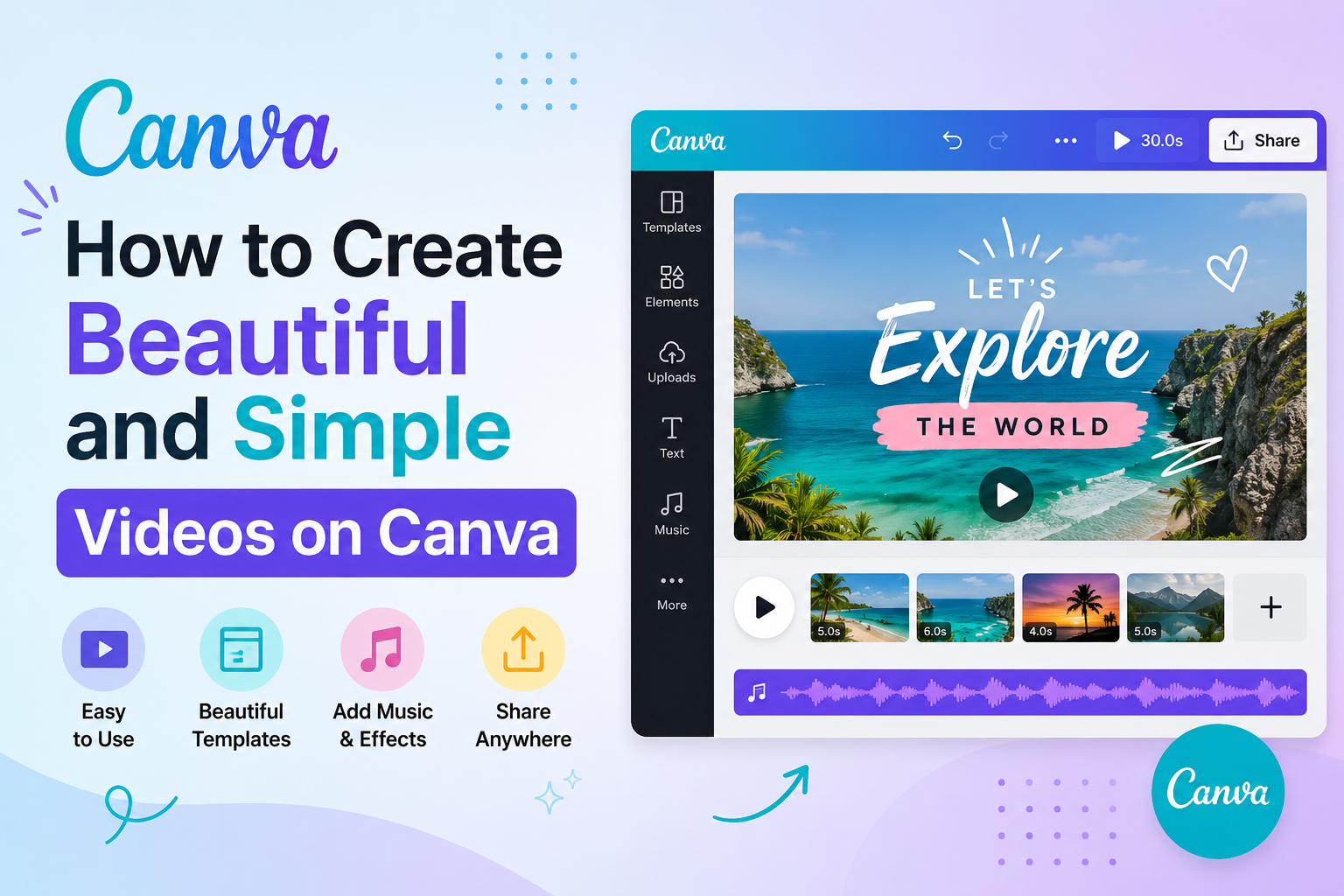 How to Create Beautiful and Simple Videos on Canva