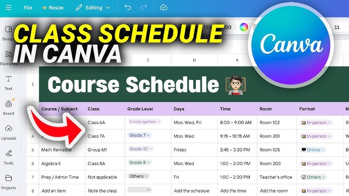 Guide on How to Create a Beautiful and Simple Timetable on Canva
