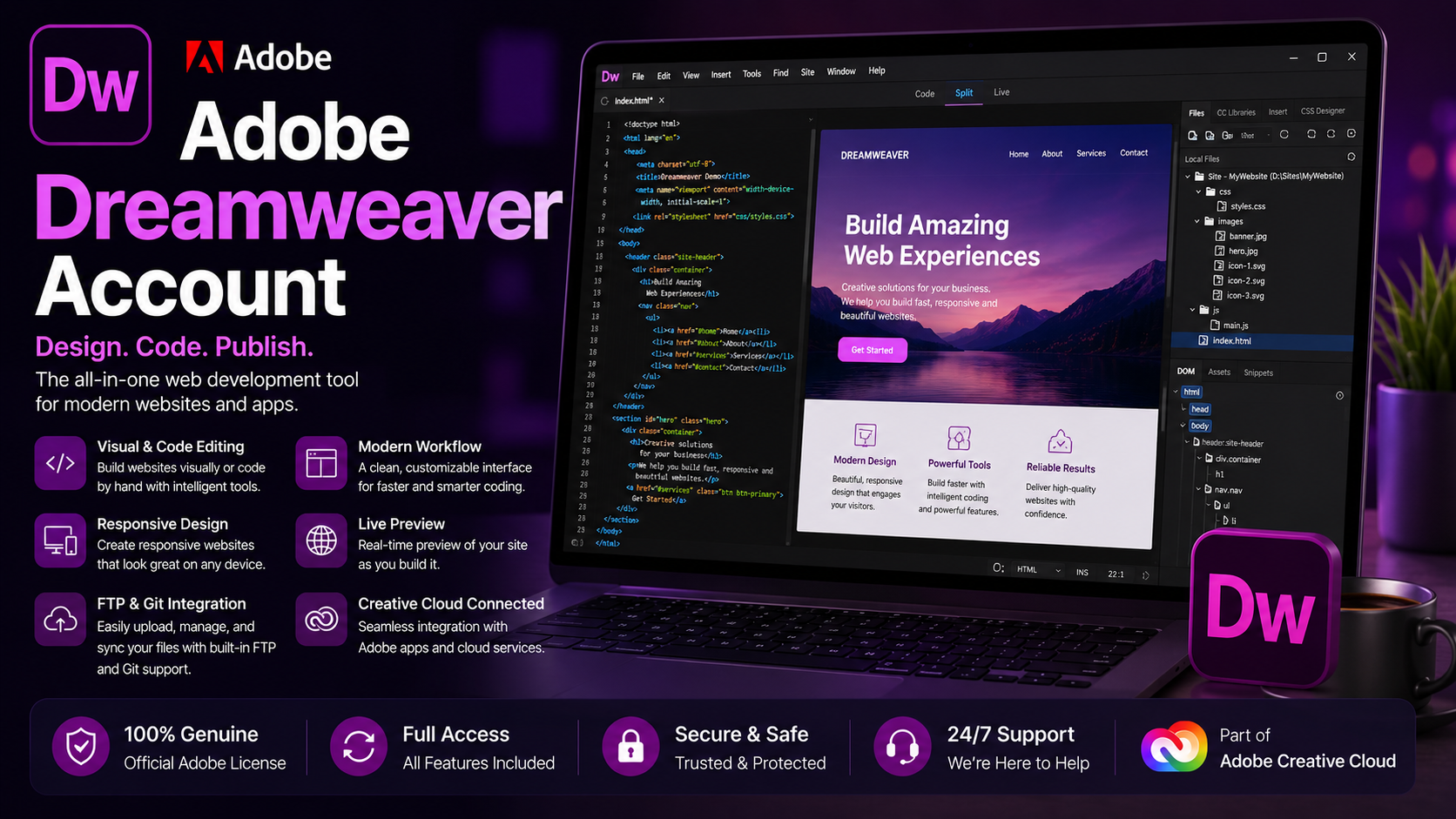Adobe Dreamweaver Account