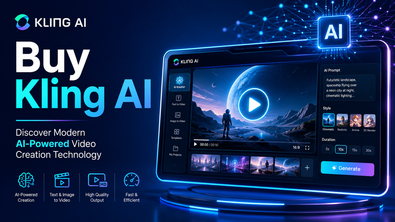 Buy Kling AI and Discover Modern AI-Powered Video Creation Technology