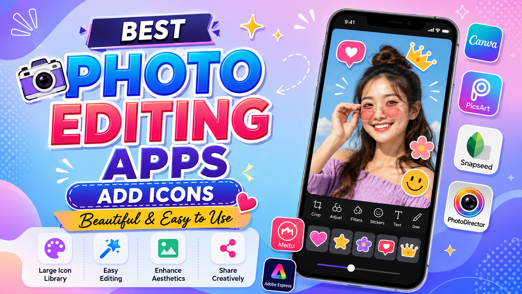 A Roundup of Photo Editing Apps with Beautiful, Easy-to-Use Icon Insertion