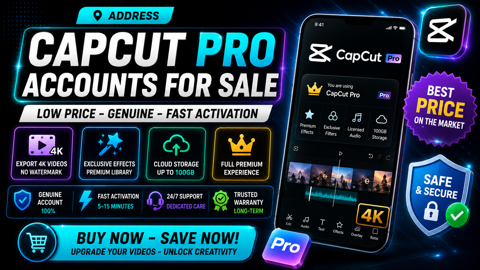 Where to Buy Cheap, Genuine CapCut Pro Accounts with Fast Activation