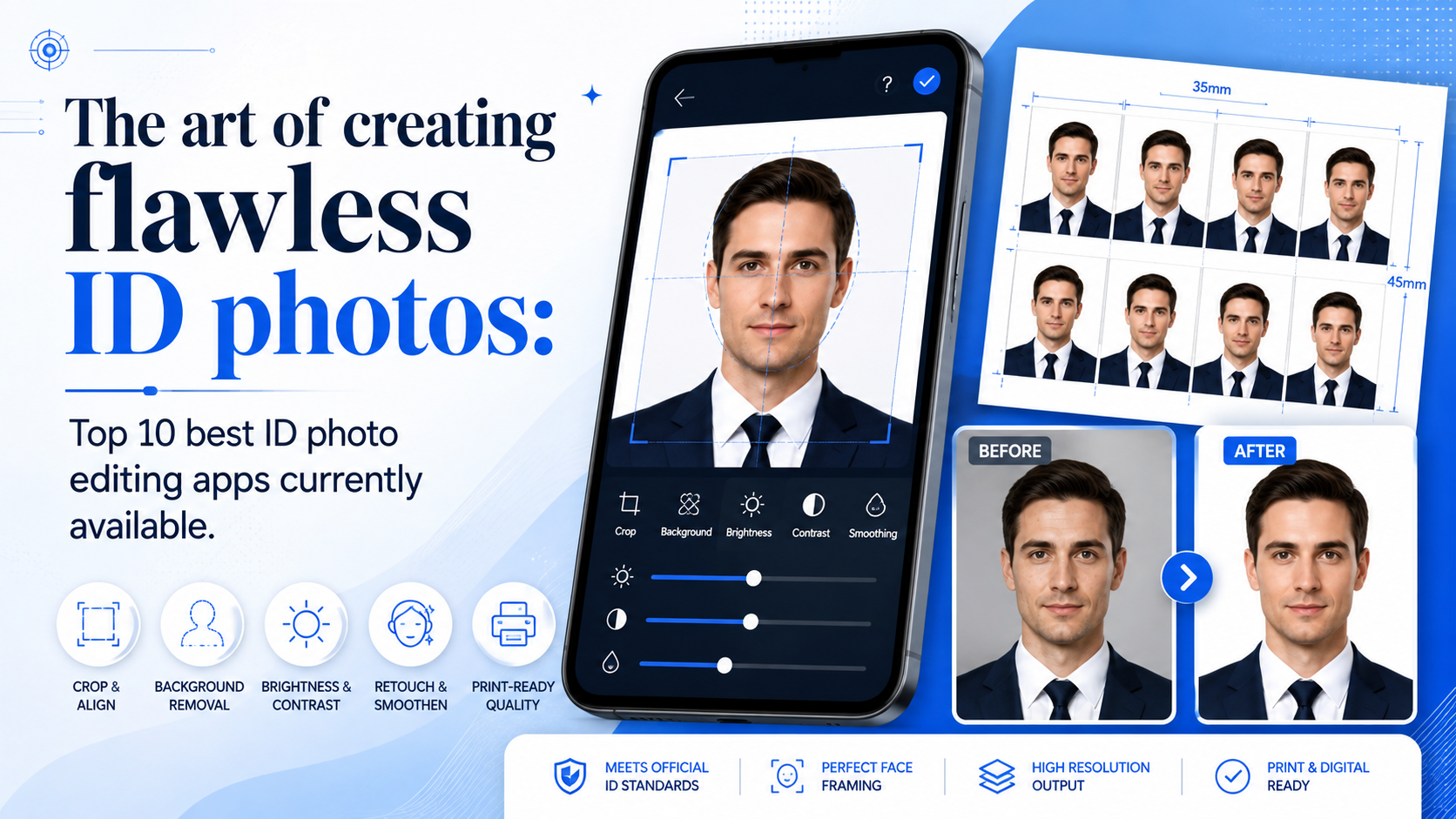 The art of creating flawless ID photos: Top 10 best ID photo editing apps currently available.