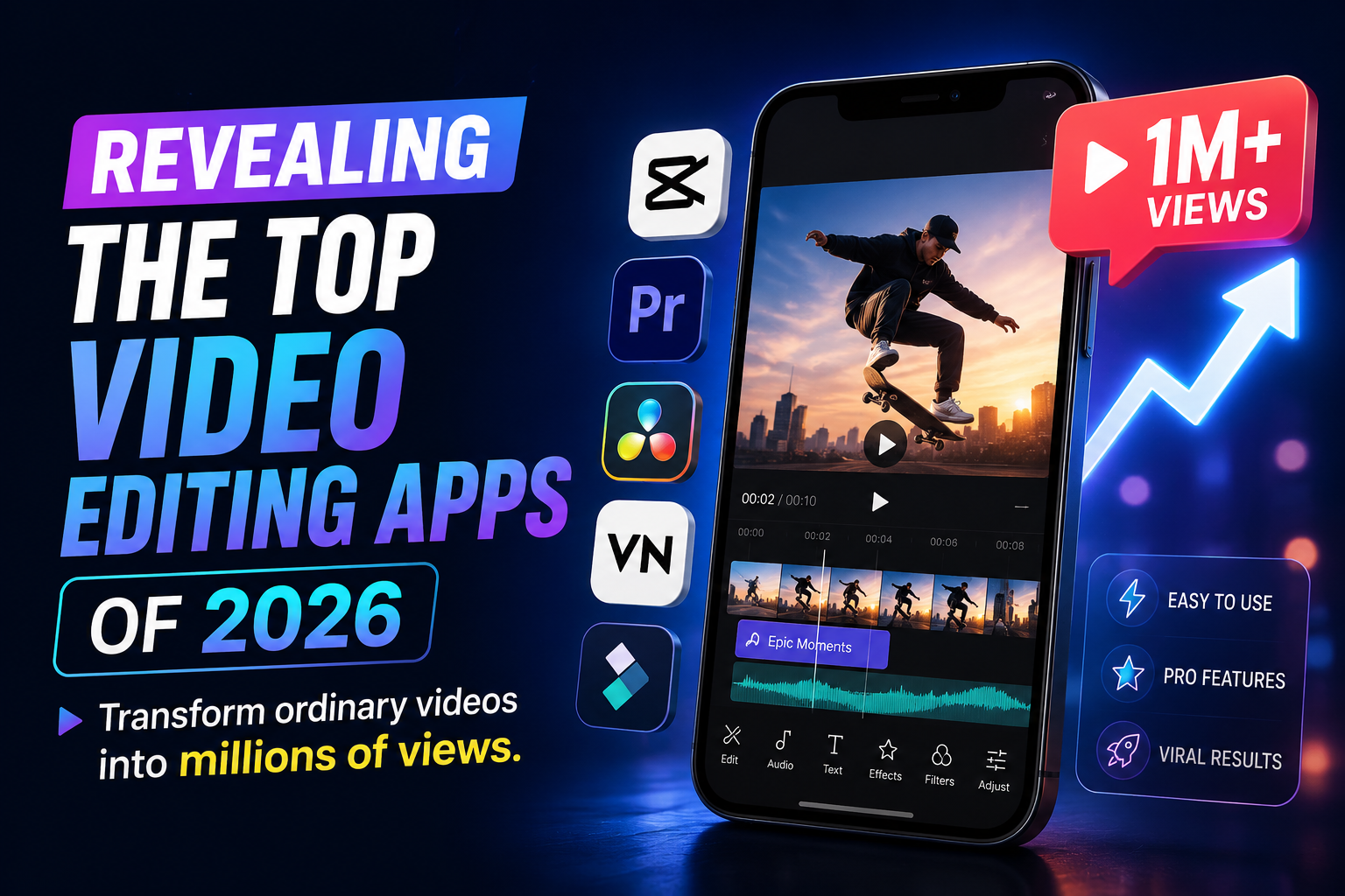Revealing the top video editing apps of 2026: Transform ordinary videos into millions of views.