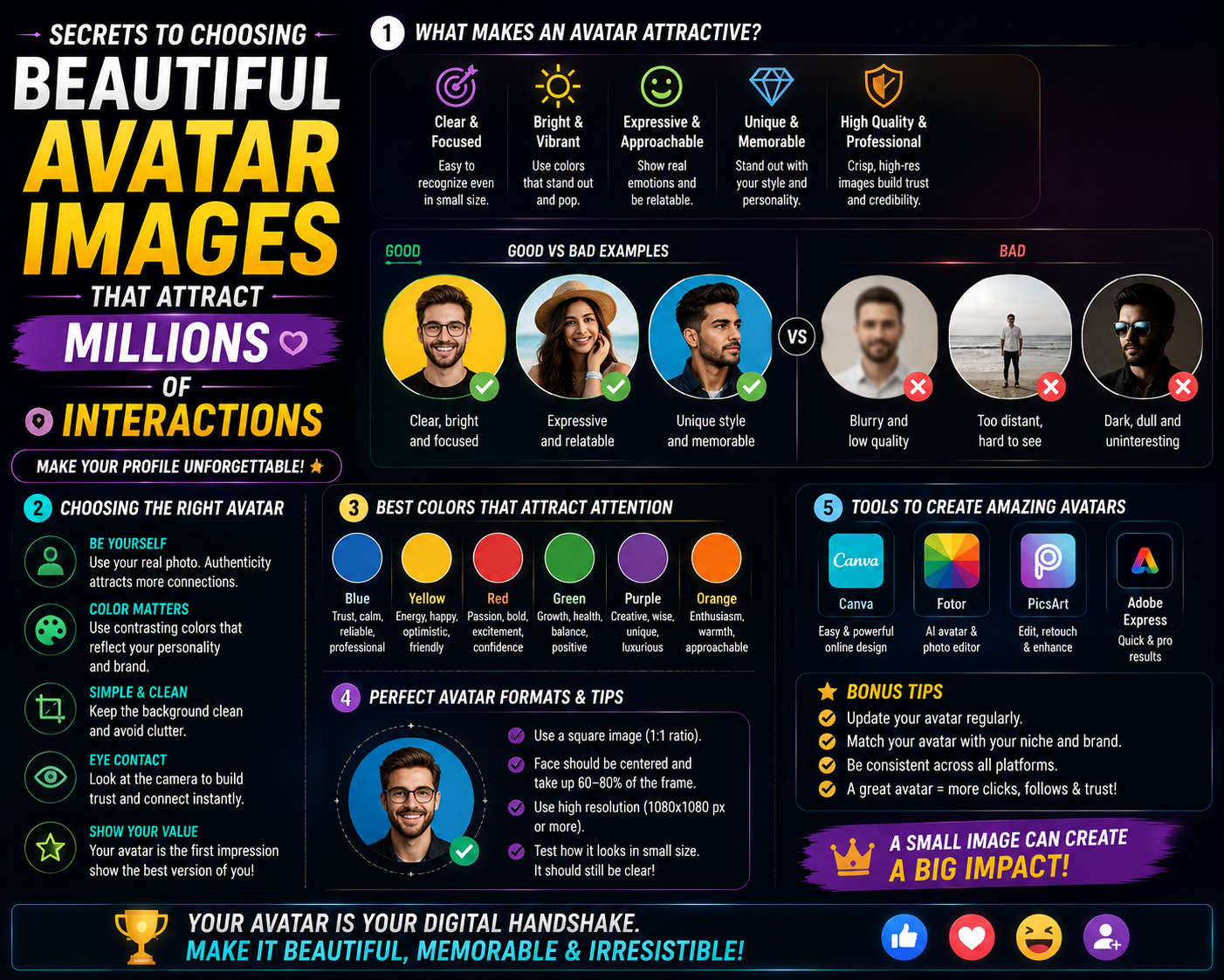 Secrets to choosing beautiful avatar images that attract millions of interactions for your personal profile.