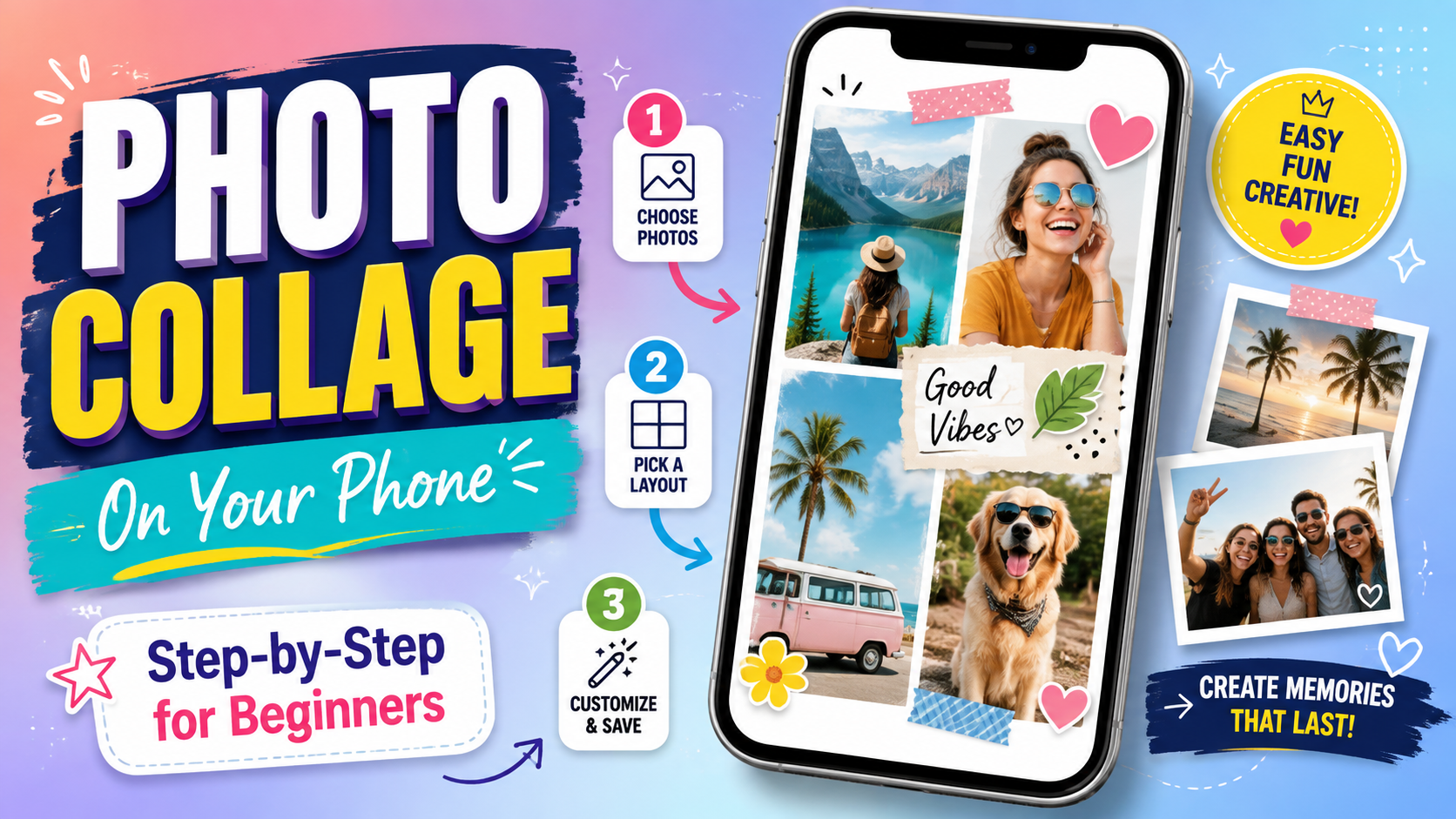 Photo collage on your phone: A detailed, step-by-step guide for beginners.