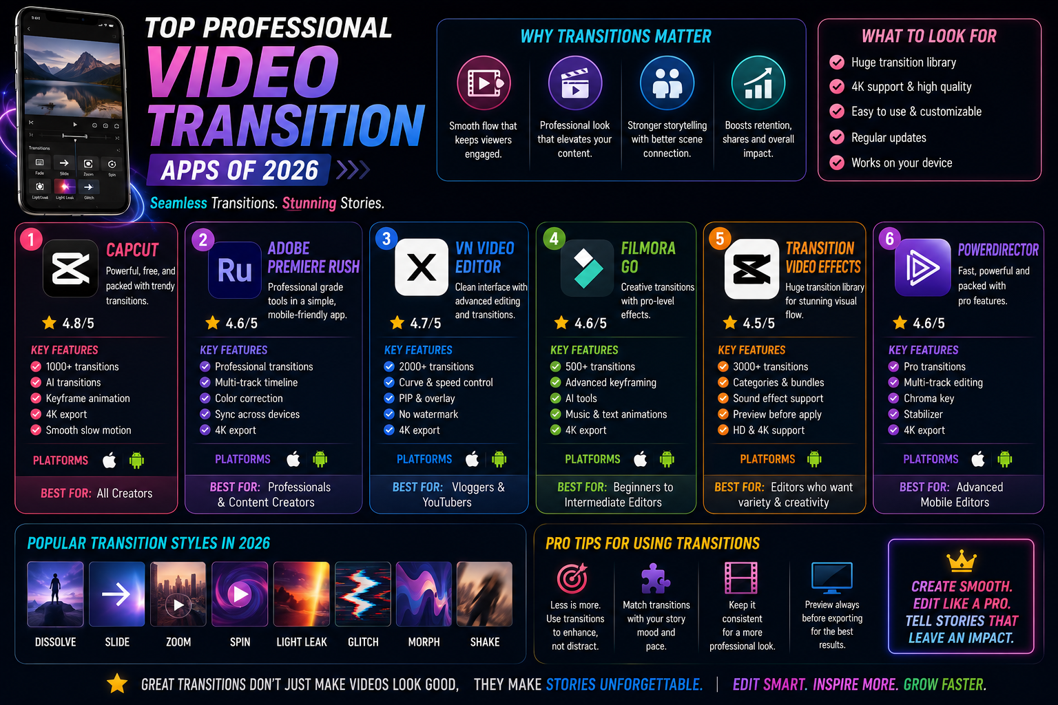 Top Professional Video Transition Apps of 2026