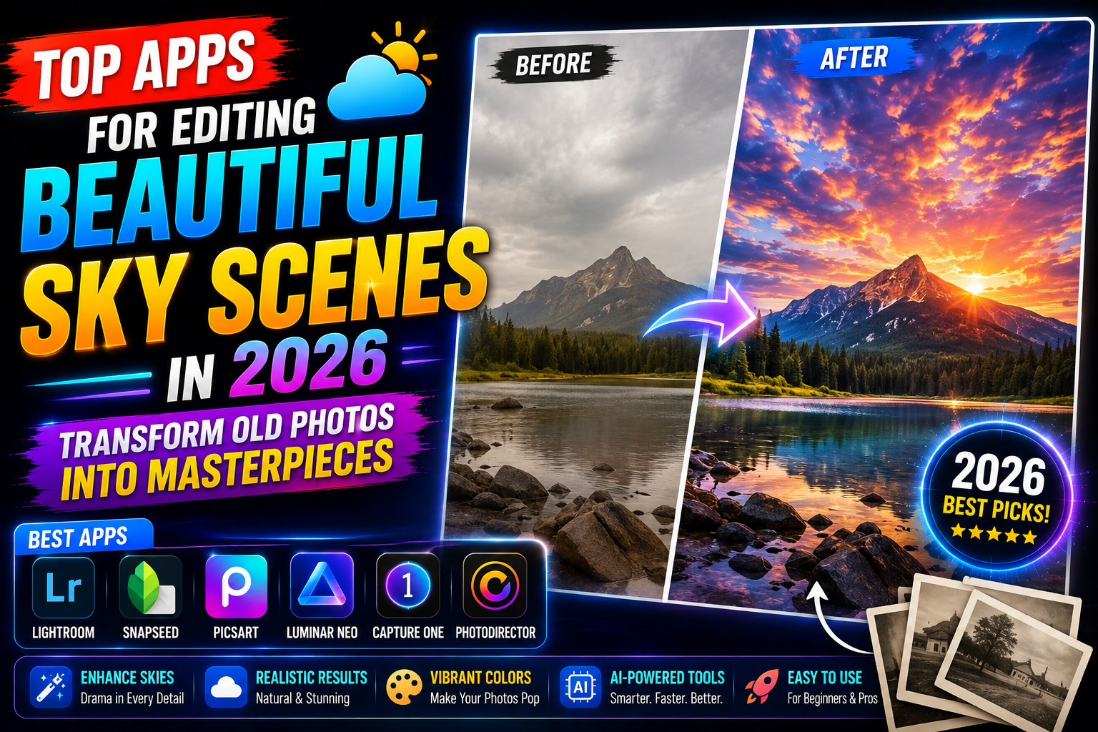 Top Apps for Editing Beautiful Sky Scenes in 2026: Transform Old Photos into Masterpieces