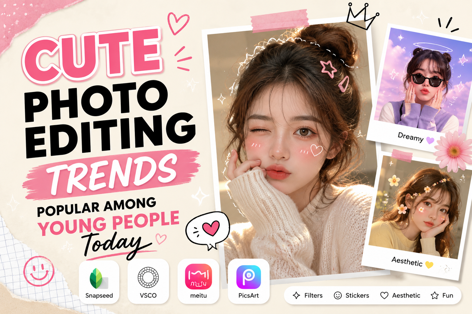 Cute Photo Editing Trends Popular Among Young People Today