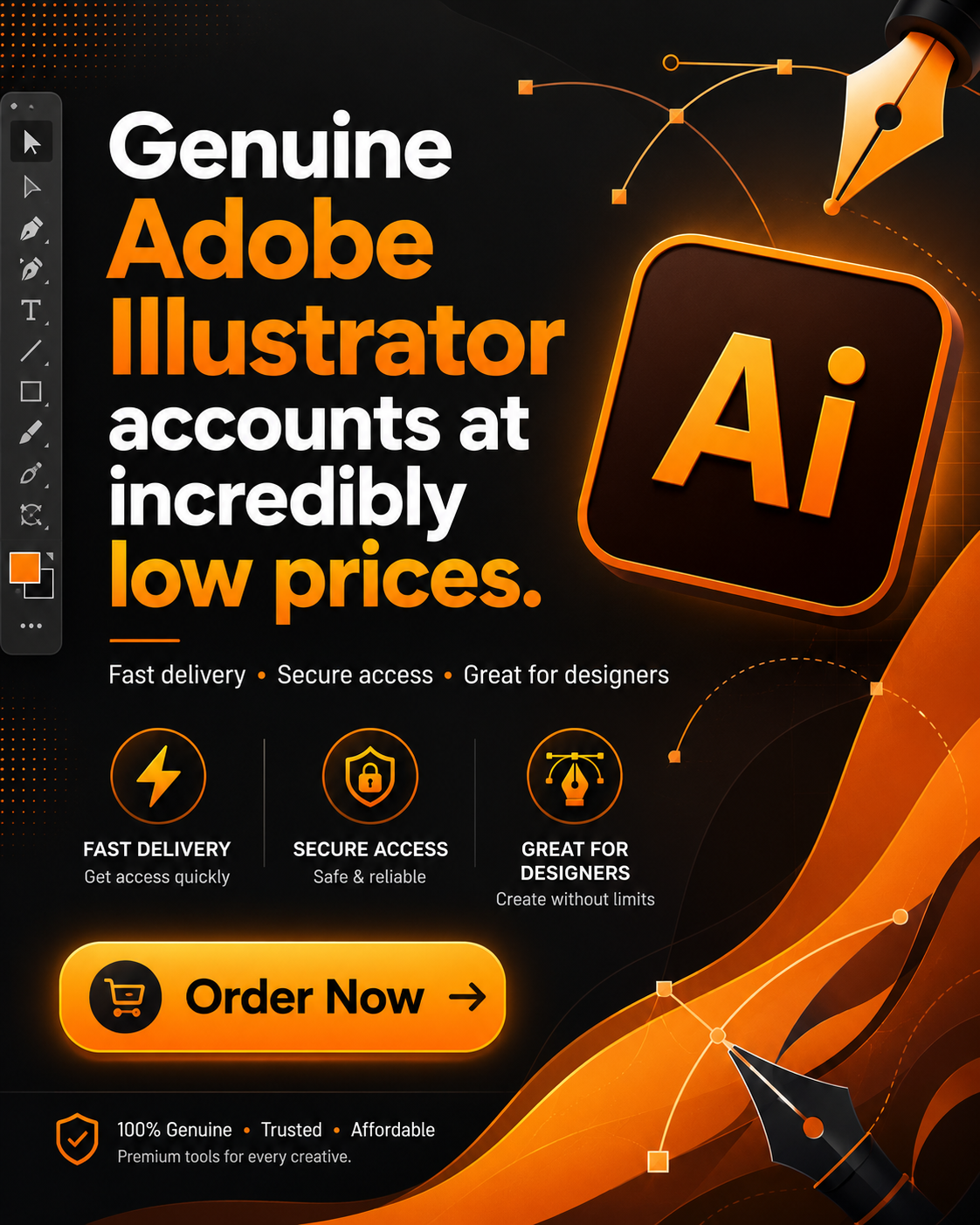Genuine Adobe Illustrator accounts at incredibly low prices.