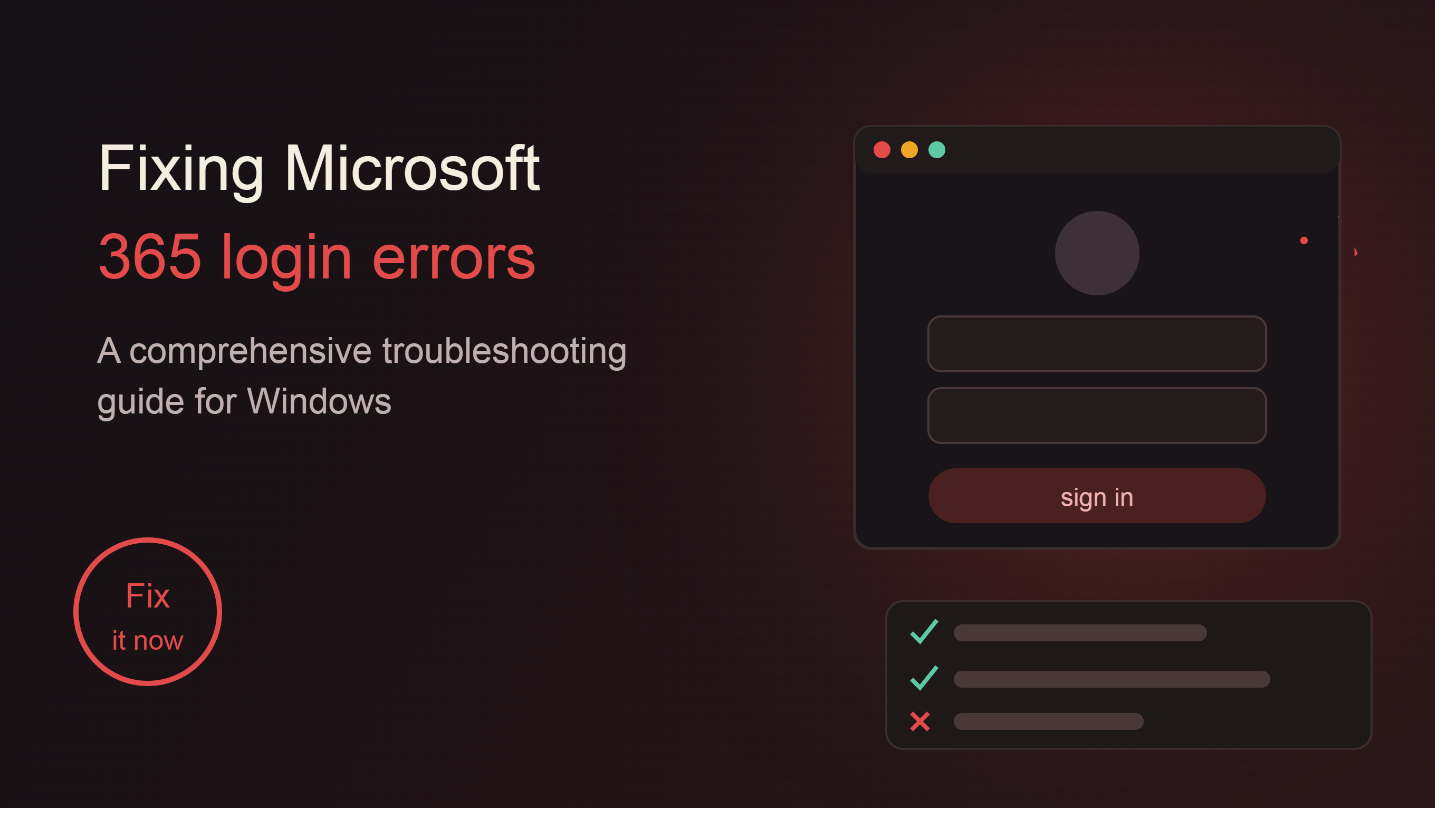 A comprehensive guide to troubleshooting Microsoft 365 login errors on Windows.