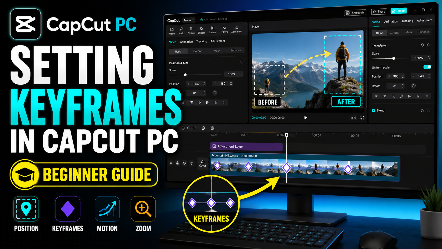 A Guide to Setting Keyframes in CapCut PC for Beginners