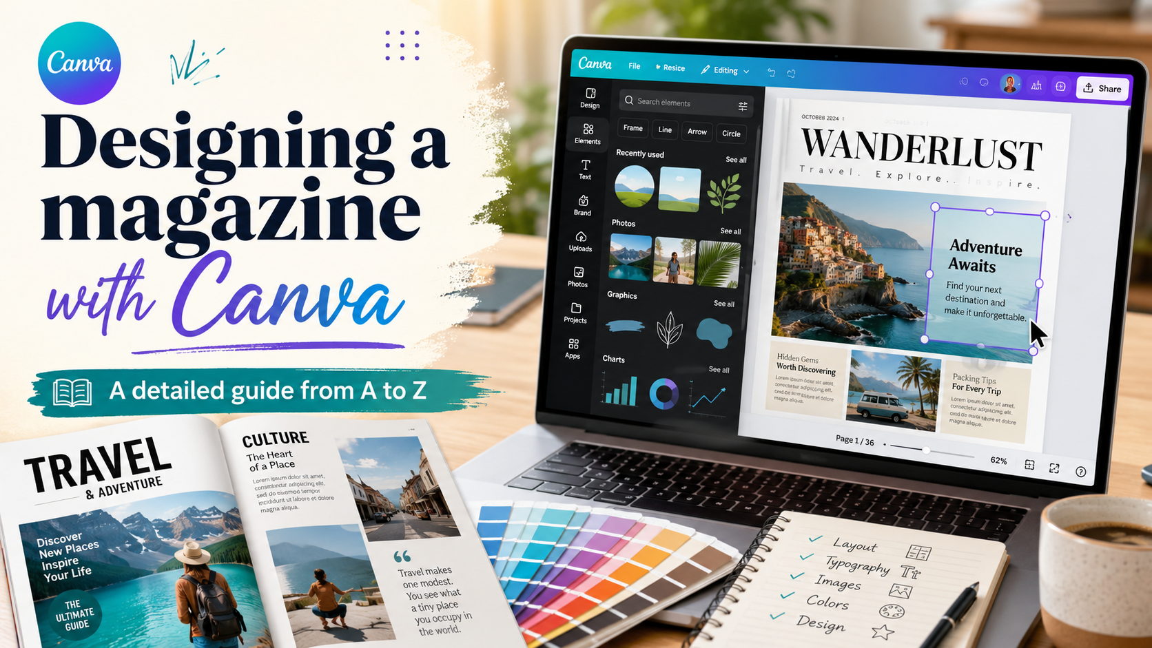 Designing a magazine with Canva: A detailed guide from A to Z.