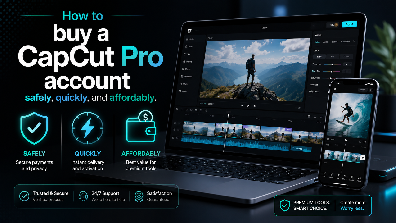 How to buy a CapCut Pro account safely, quickly, and affordably.
