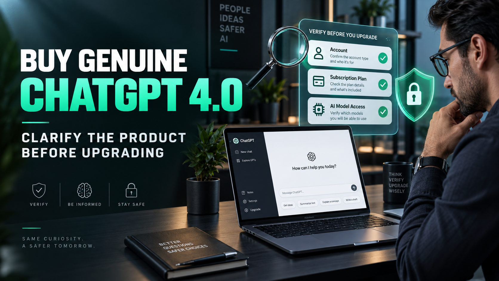Buy genuine ChatGPT 4.0: clarify the product before upgrading.