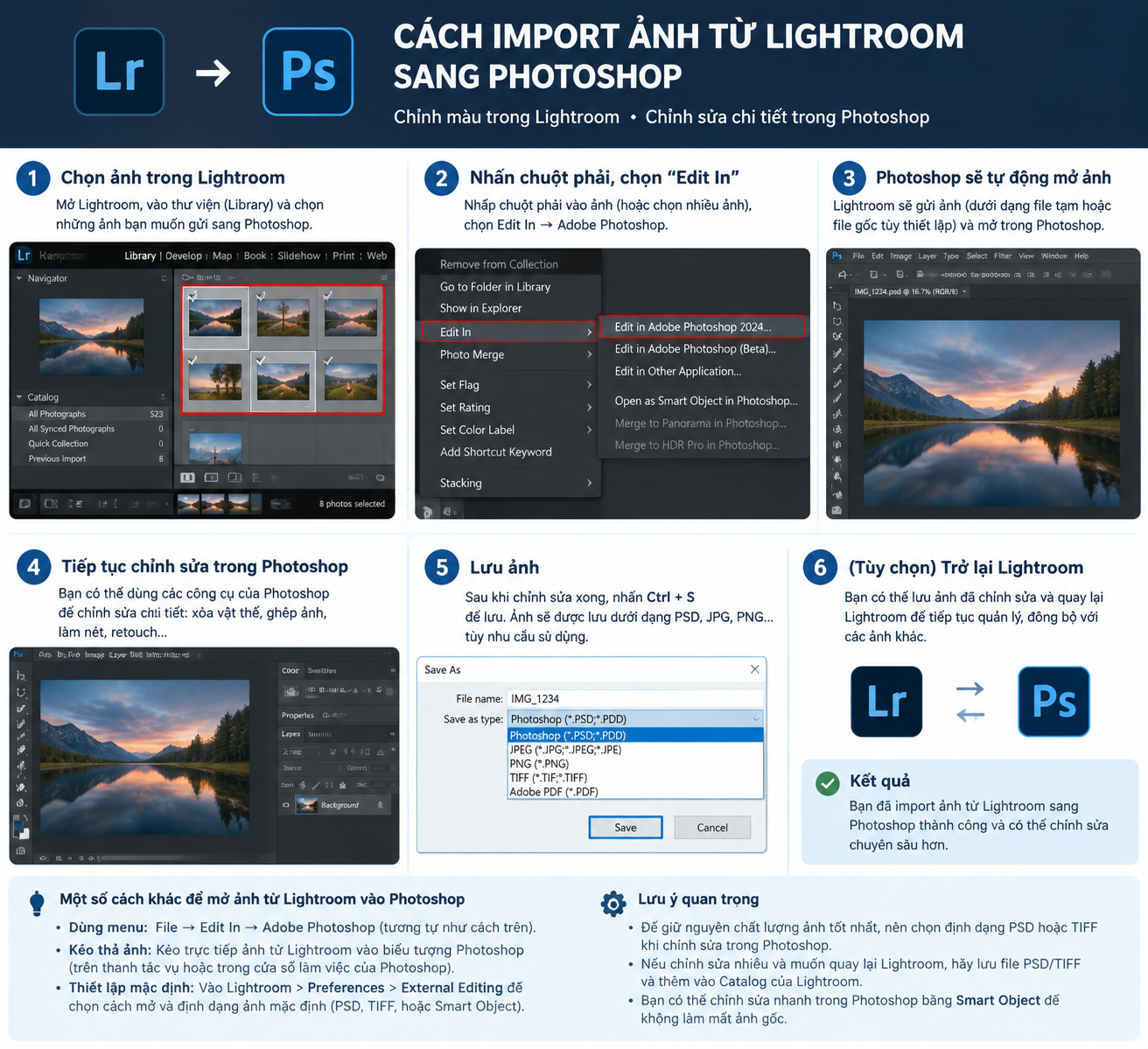 Transferring photos from Lightroom to Photoshop: How to import photos from Lightroom to Photoshop