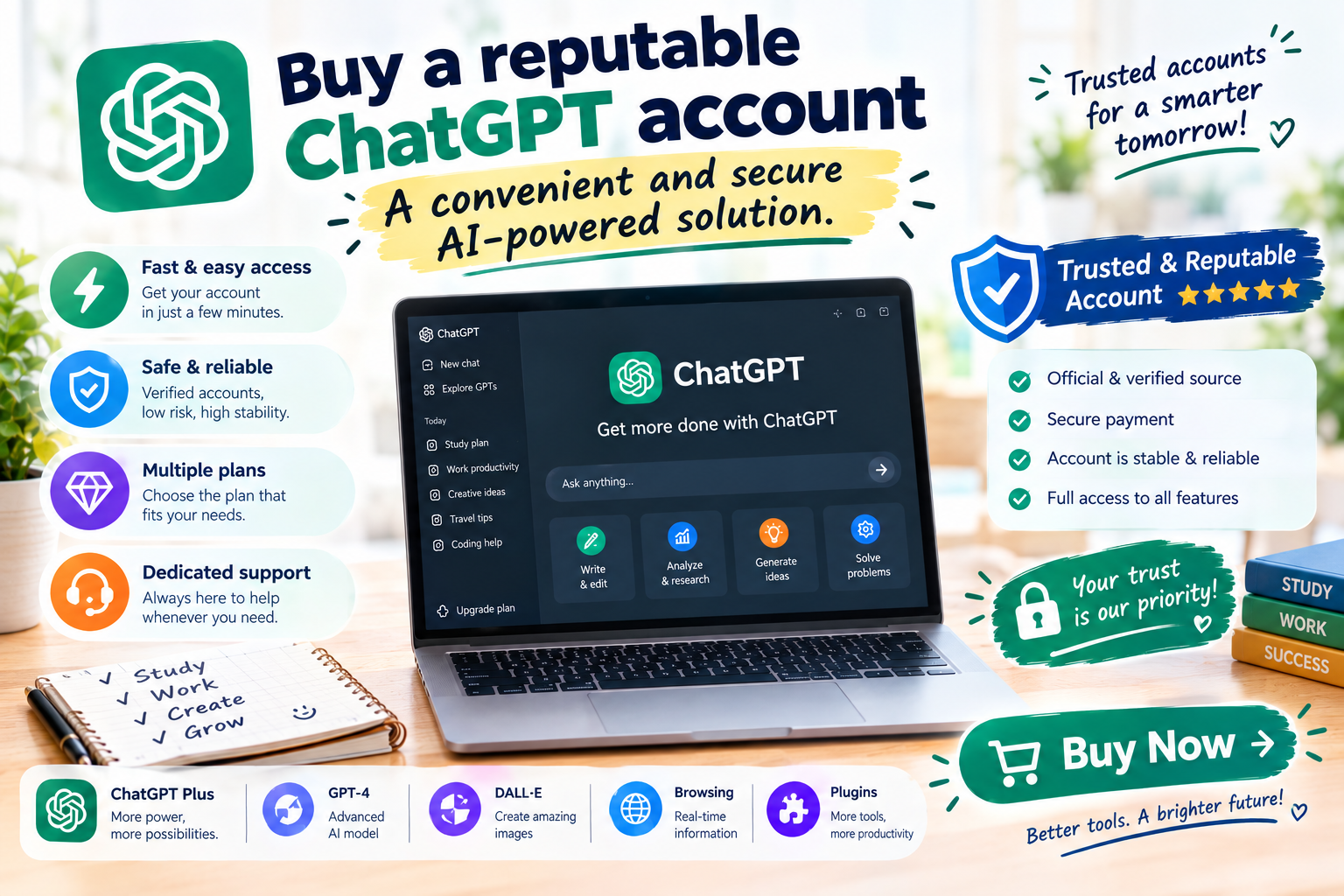 Buy a reputable ChatGPT account: A convenient and secure AI-powered solution.