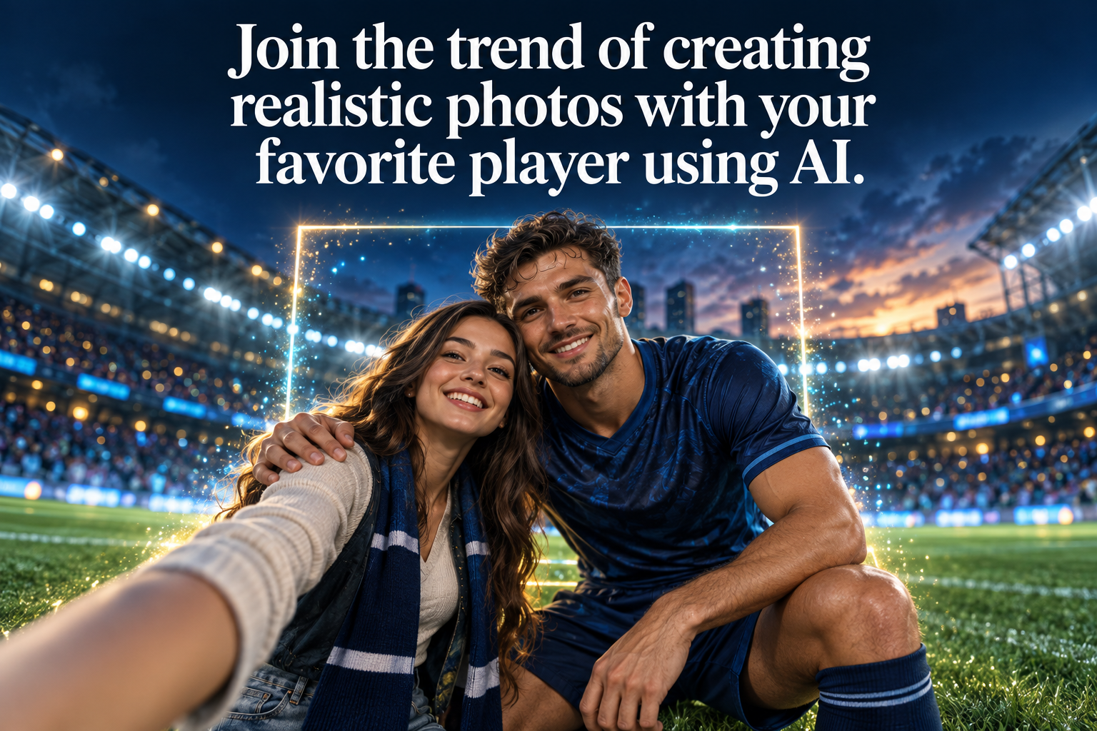 Join the trend of creating realistic photos with your favorite player using AI.