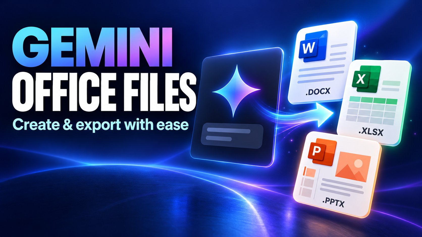 Creating and exporting Microsoft Office files directly from Gemini is extremely simple.