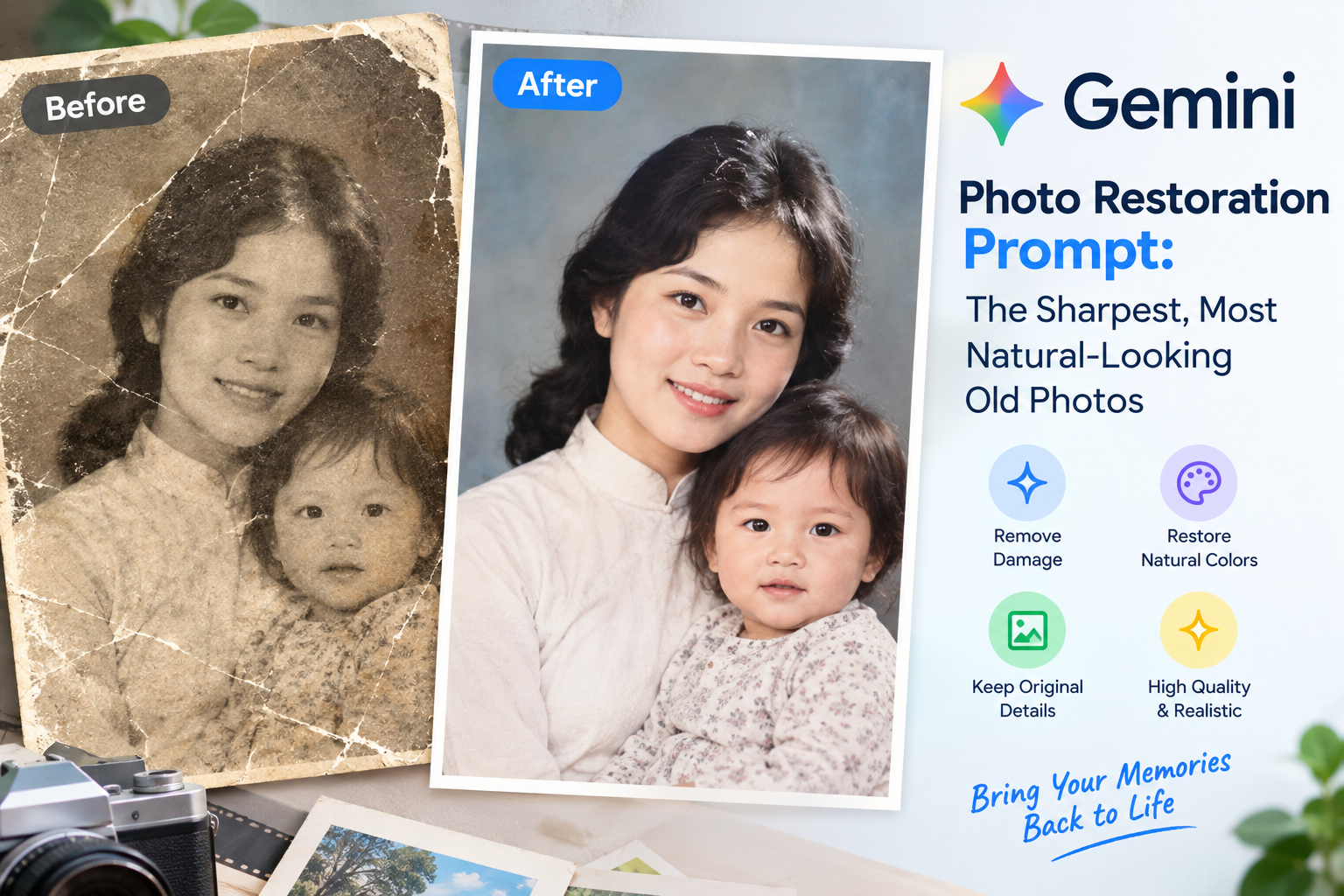 Gemini''s Photo Restoration Prompt: The Sharpest, Most Natural-Looking Old Photos