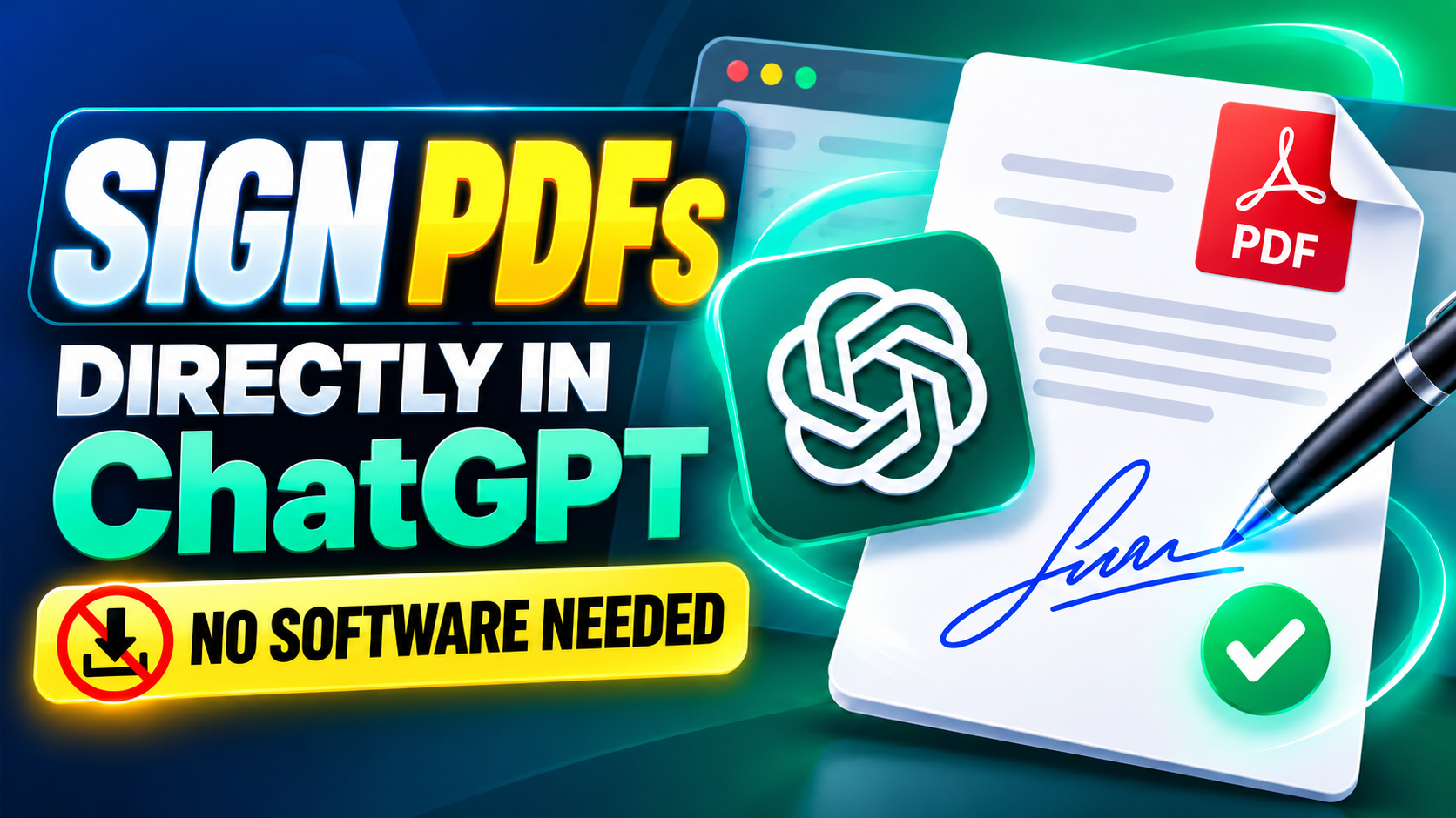 How to quickly sign PDF files directly on ChatGPT, without installing any software.