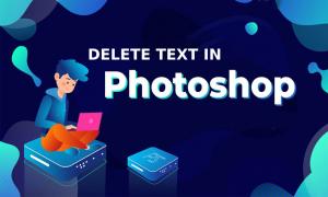 How to delete text in Photoshop