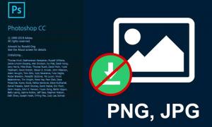 The error of not being able to save png files in Photoshop