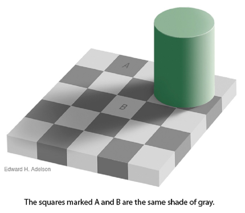 the Checker shadow illusion