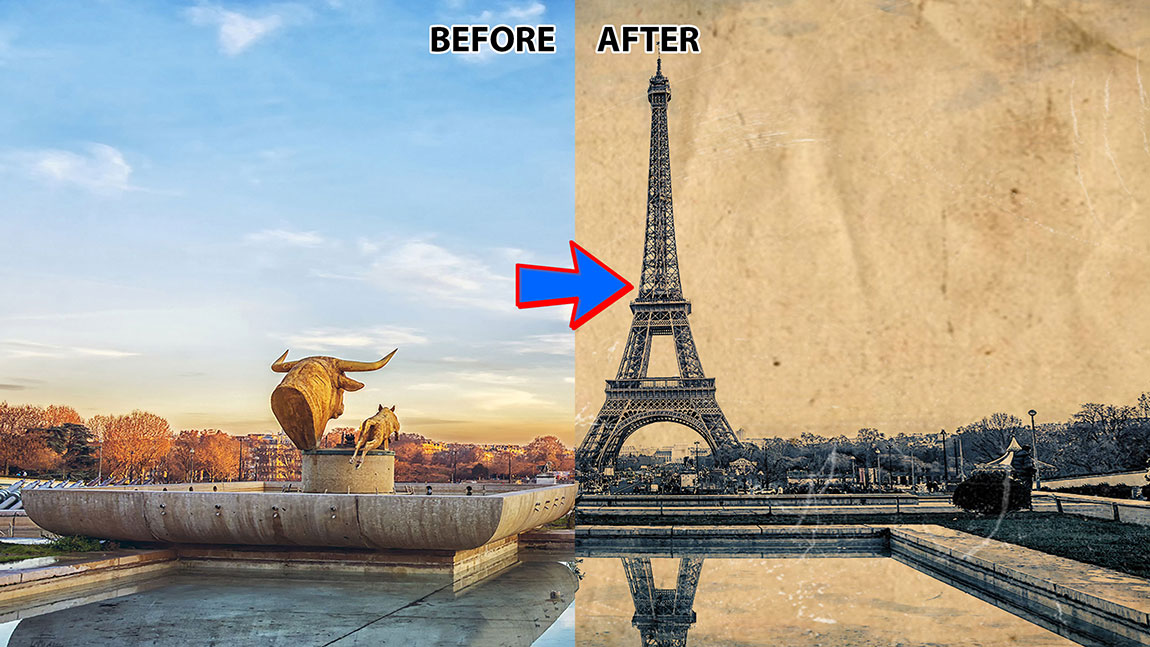How to Convert Photos to Old Torn Photos in Photoshop