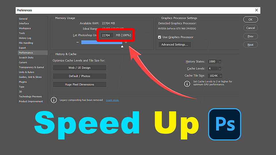 How to make Photoshop run faster!