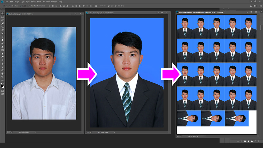 How to make passport photo in photoshop