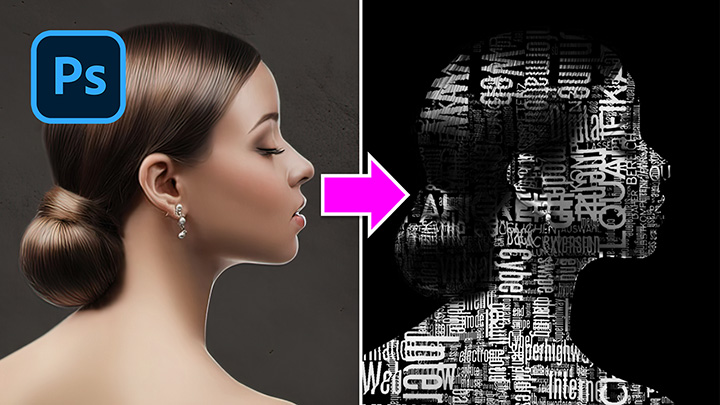 How To Create Text Portrait Effect Easily in Photoshop