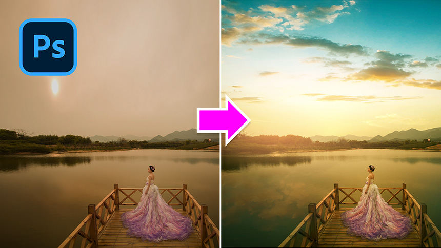 How To Merge a Beautiful Sky in Photoshop Add a Sunset To a Boring sky easily and Quickly