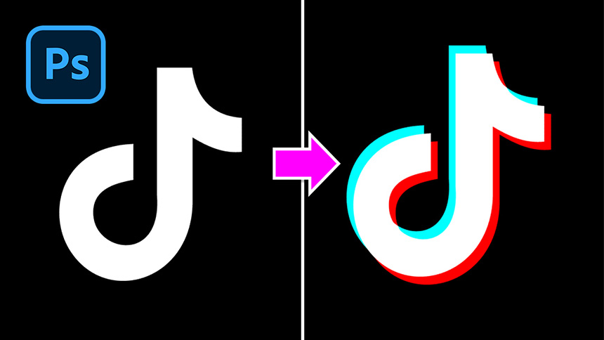 Three Steps to Design Tiktok Logo in Photoshop