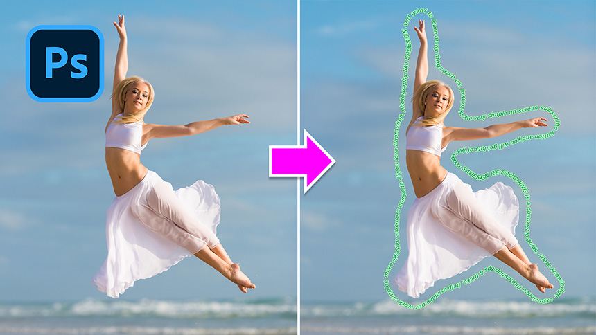 How To Wrap Text Around The Subject in Photoshop