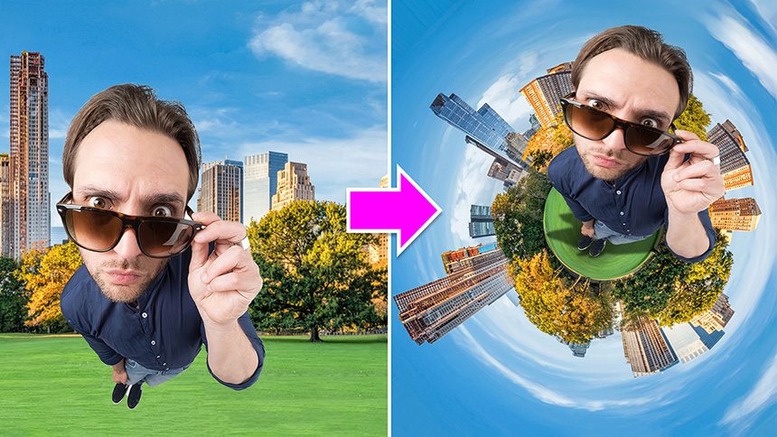 Turn an Ordinary Photo into a Small 360 Degree Planet